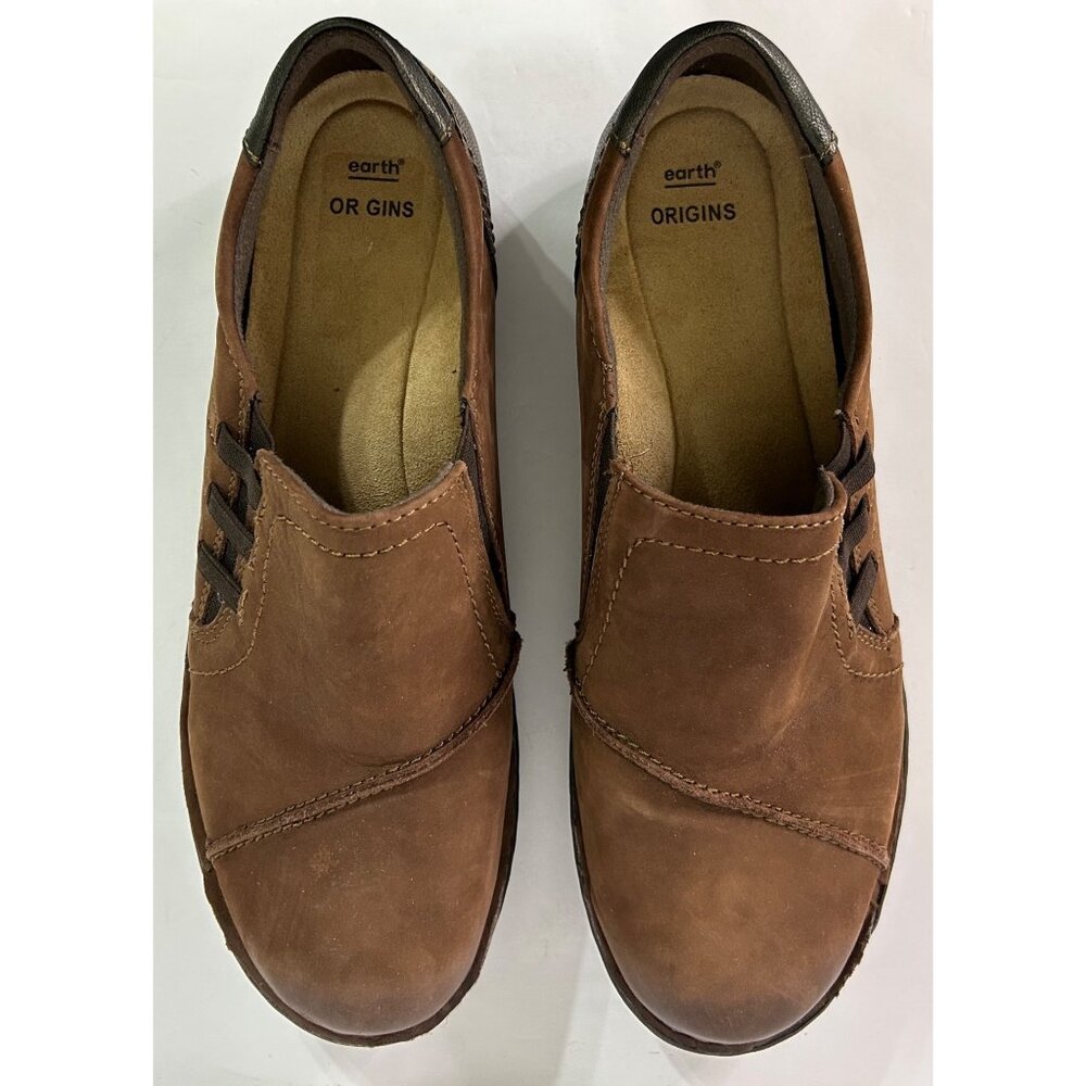 Earth Origins Men's Brown Leather Slip-On Casual Comfortable Shoes Size 11W - Picture 5 of 9
